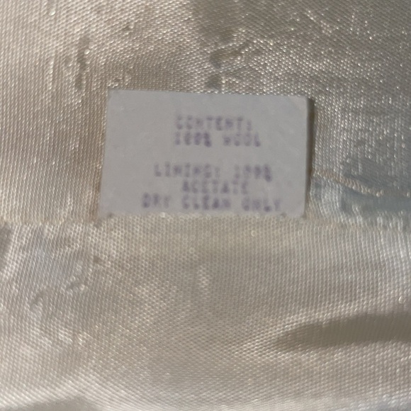 Vintage Cross Country White wool blazer flawed women size 14 - Picture 5 of 11